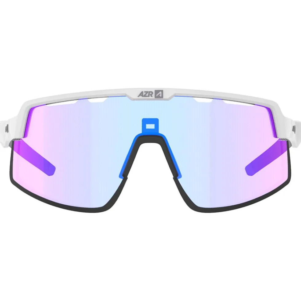 Occhiali da sole AZR Speed Rx Blanche Vernie Grise Photochromique Irisé Rose