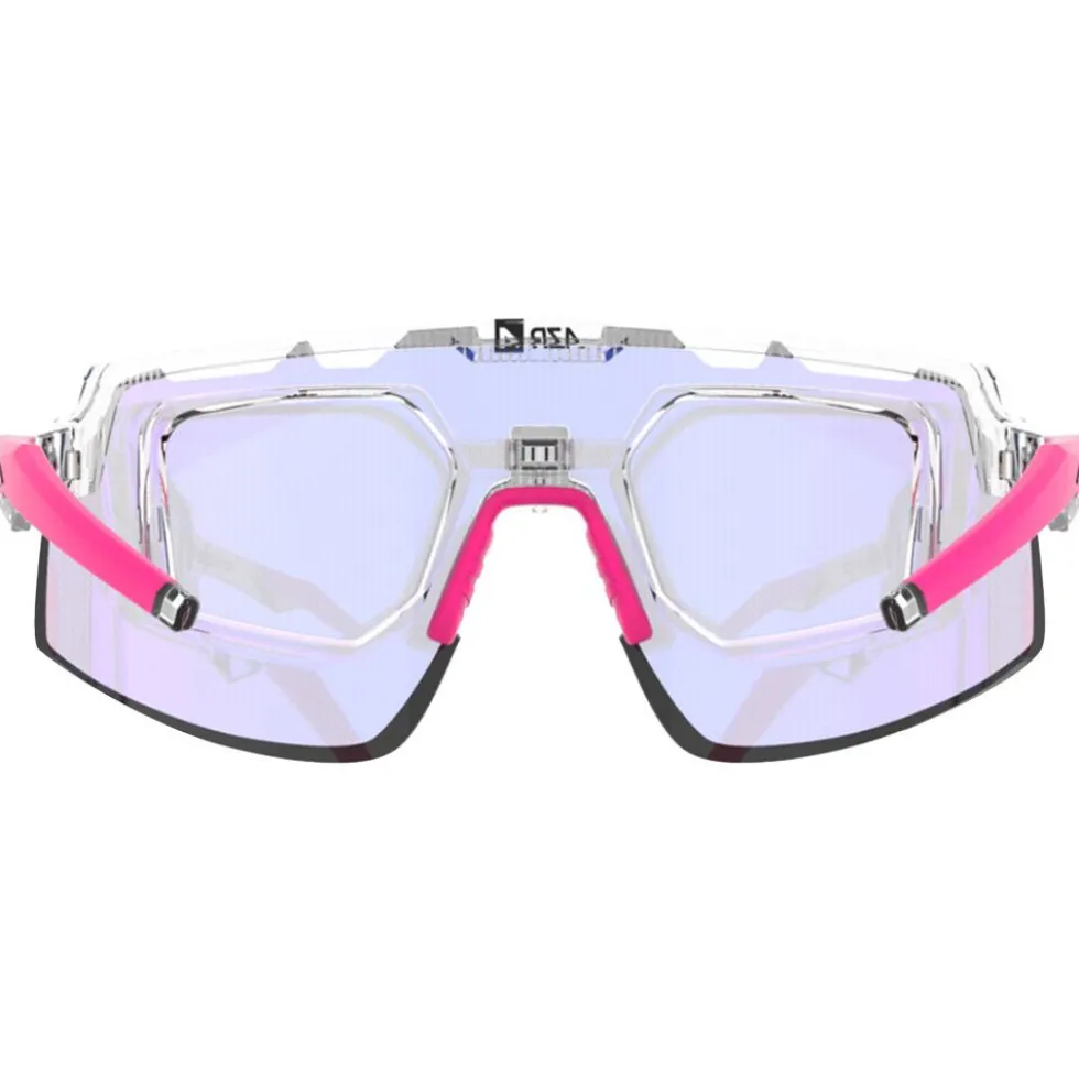 Occhiali da sole AZR Speed Rx Blanche Vernie Grise Photochromique Irisé Rose