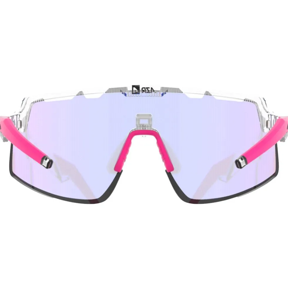 Occhiali da sole AZR Speed Rx Blanche Vernie Grise Photochromique Irisé Rose