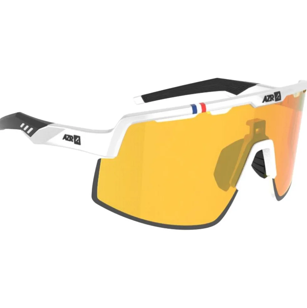 Occhiali da sole AZR Speed Rx Blanche Vernie Noire Multicouche Gold