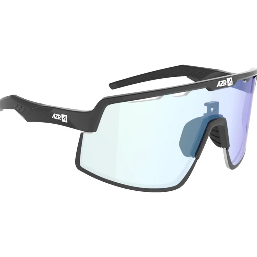 Occhiali da sole AZR Speed Rx Noire Vernie Photochromique Irisé Bleu
