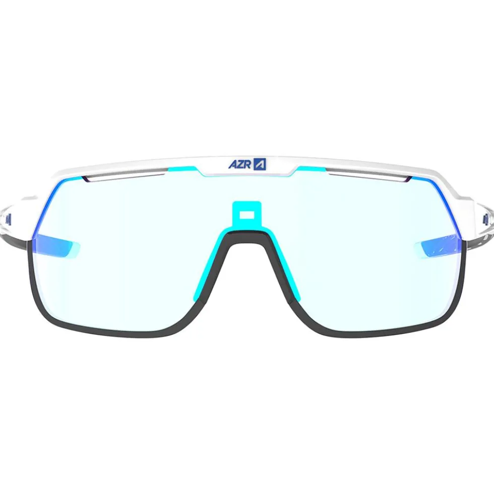 Occhiali da sole AZR Victory Rx Blanche Vernie Photochromique Irisé Bleu