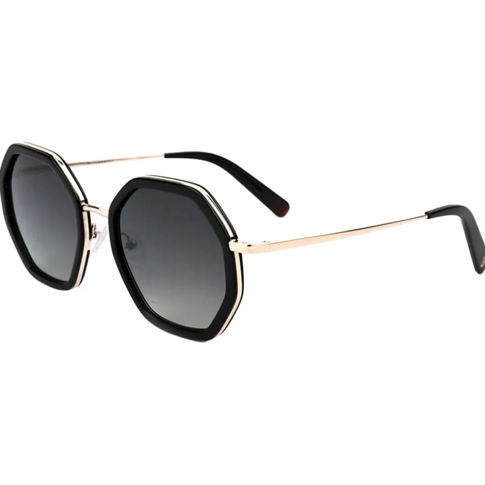 Occhiali da sole Binocle Eyewear Angela Shiny Gold Black Gradient Grey Polarized