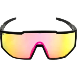 Occhiali da sole Binocle Eyewear Horizon Shiny Black Pink Mirror Polarized
