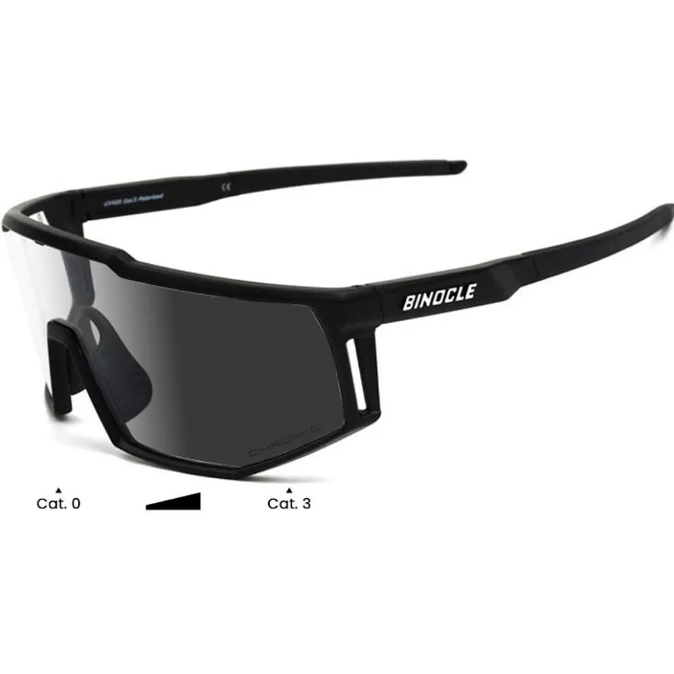 Occhiali da sole Binocle Eyewear Horizon Shiny Black Tanslucide Grey Photo