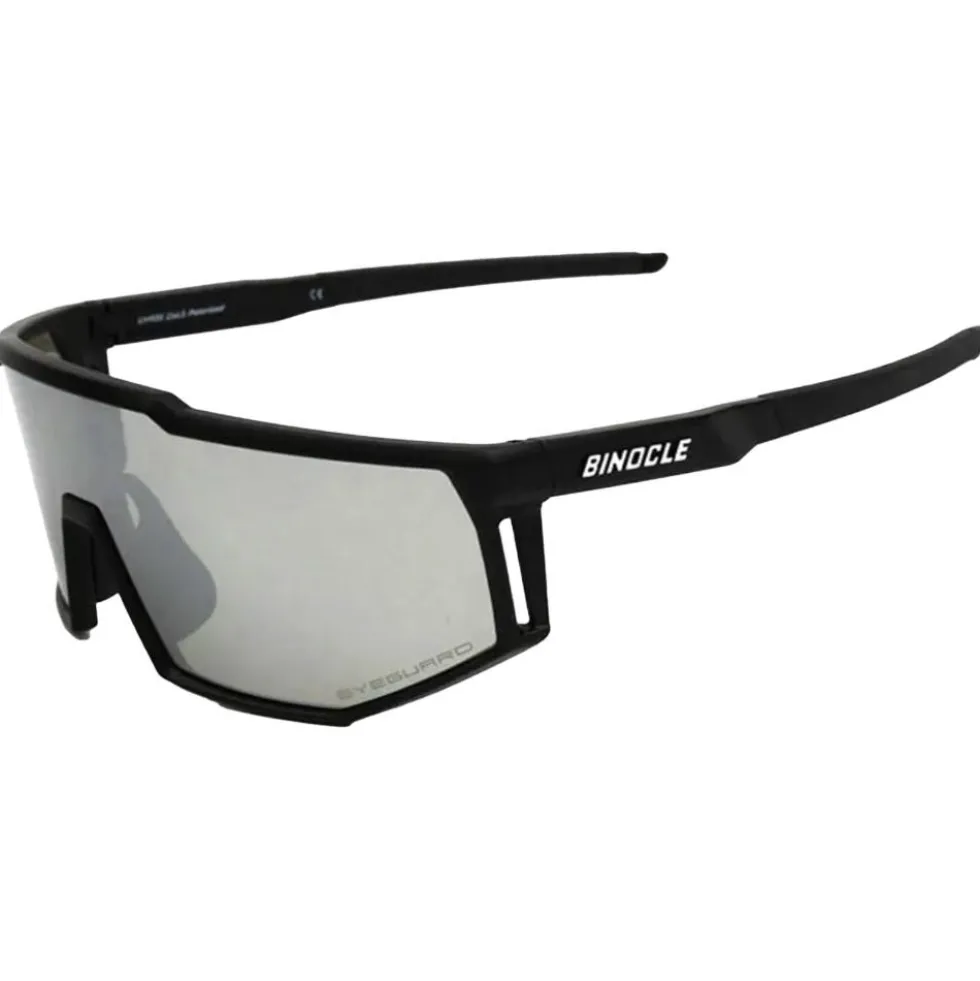 Occhiali da sole Binocle Eyewear Horizon Shiny Black Silver Mirror Polarized