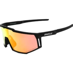 Occhiali da sole Binocle Eyewear Horizon Shiny Black Red Fire Mirror Polarized