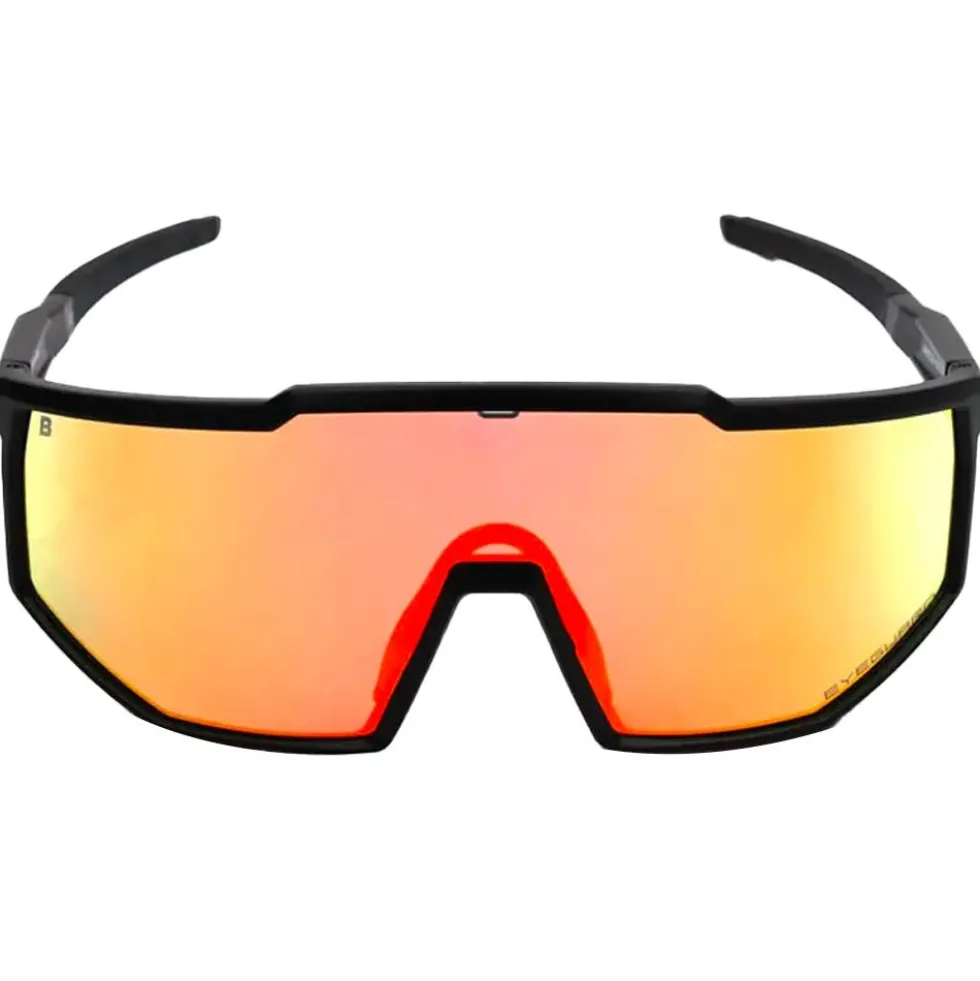 Occhiali da sole Binocle Eyewear Horizon Shiny Black Red Fire Mirror Polarized