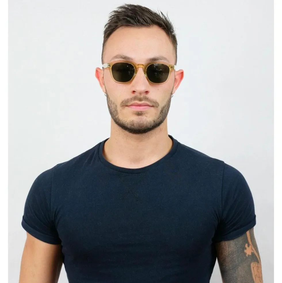 Occhiali da sole Binocle Eyewear James Shiny Champagne Grey Green Polarized