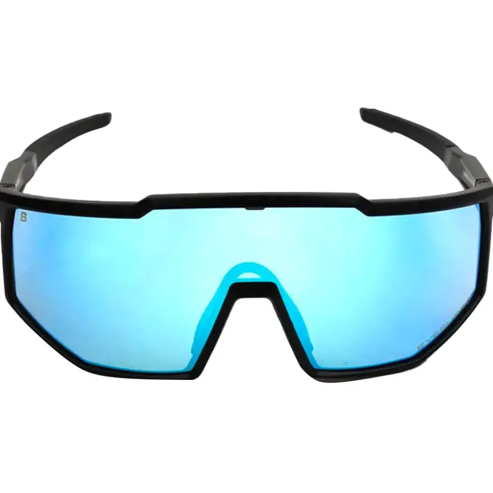 Occhiali da sole Binocle Eyewear Horizon Shiny Black Ice Blue Mirror Polarized