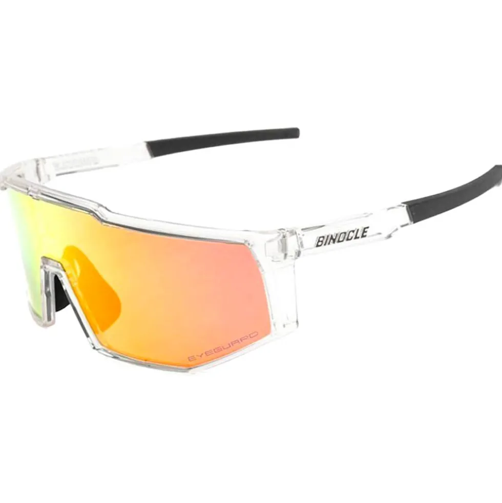 Occhiali da sole Binocle Eyewear Horizon Shiny Translucide Fire Red Mirror Polarized