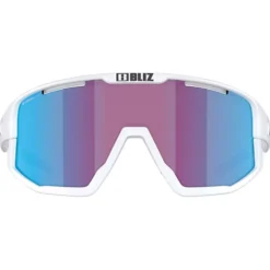 Occhiali da sole Bliz Fusion Matte White Nano Optics Nordic Light Begonia Violet Blue Multi