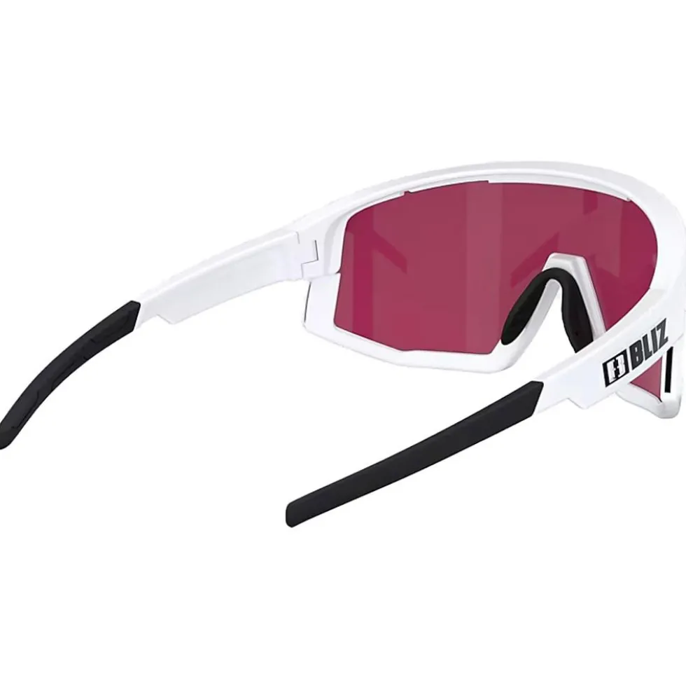 Occhiali da sole Bliz Fusion Matte White Nano Optics Nordic Light Begonia Violet Blue Multi