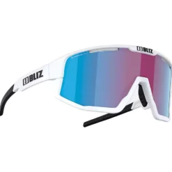 Occhiali da sole Bliz Fusion Matte White Nano Optics Nordic Light Begonia Violet Blue Multi