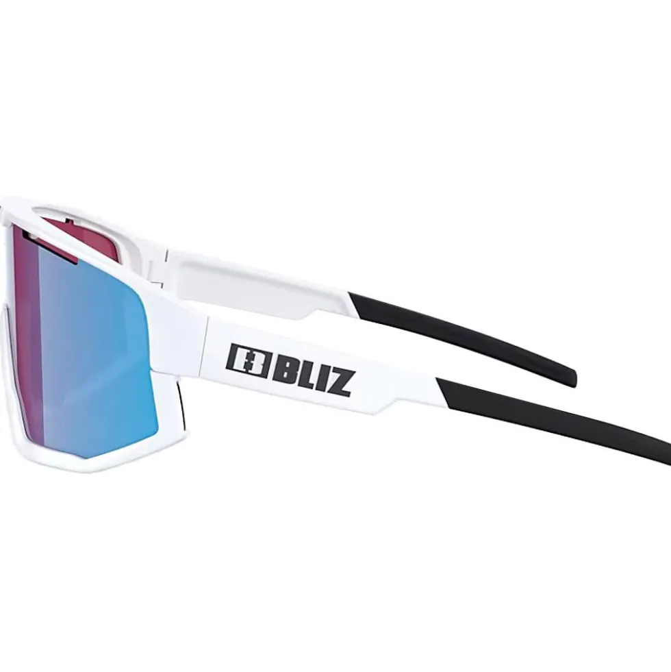 Occhiali da sole Bliz Fusion Matte White Nano Optics Nordic Light Begonia Violet Blue Multi