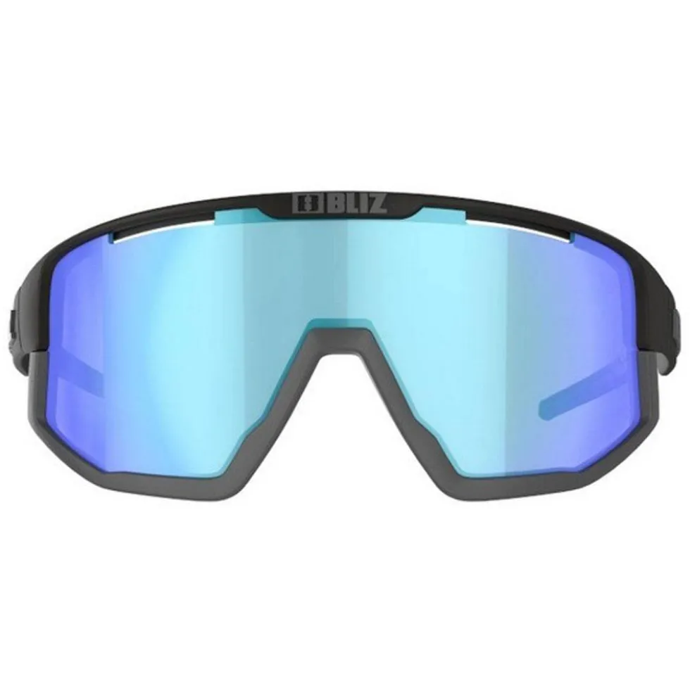 Occhiali da sole Bliz Fusion Nano Optics Nordic Light Matt Black Coral Orange Blue Mirror