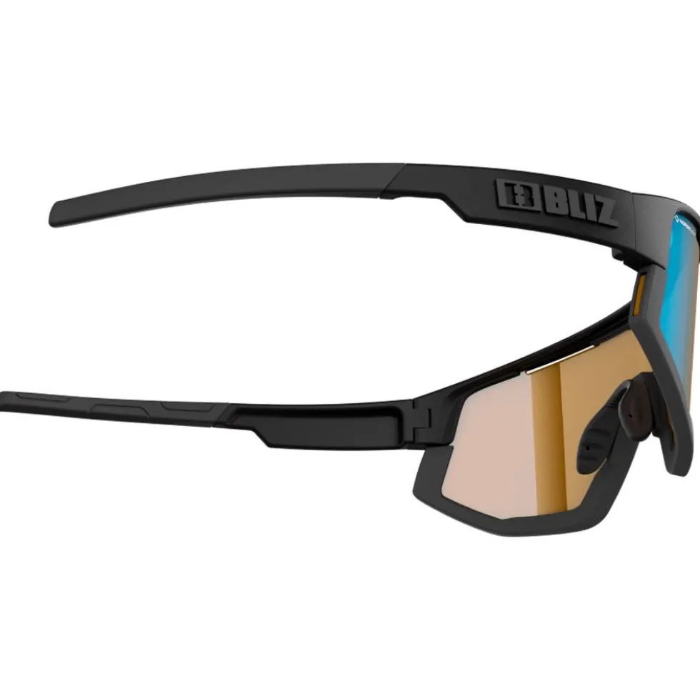 Occhiali da sole Bliz Fusion Old Matt Black Shiny Black Nano Optics Photochromic Brown Blue Multi