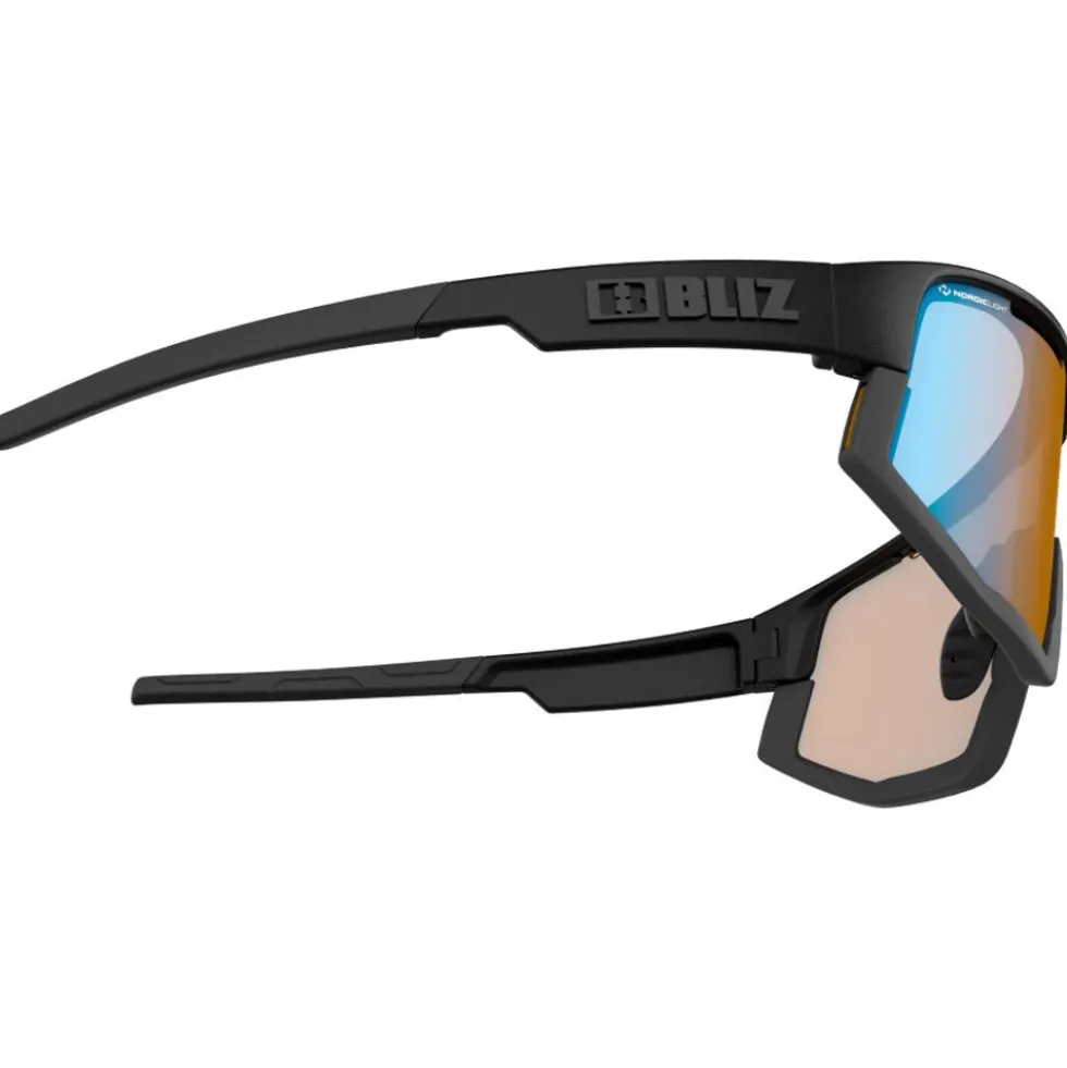 Occhiali da sole Bliz Fusion Old Matt Black Shiny Black Nano Optics Photochromic Brown Blue Multi