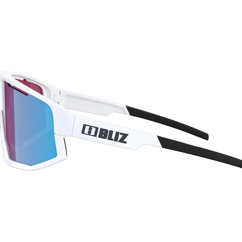 Occhiali da sole Bliz Fusion Small Matte White Nano Optics Nordic Light Begonia Violet Blue Multi