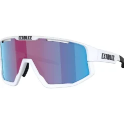 Occhiali da sole Bliz Fusion Small Matte White Nano Optics Nordic Light Begonia Violet Blue Multi