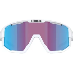 Occhiali da sole Bliz Fusion Small Matte White Nano Optics Nordic Light Begonia Violet Blue Multi