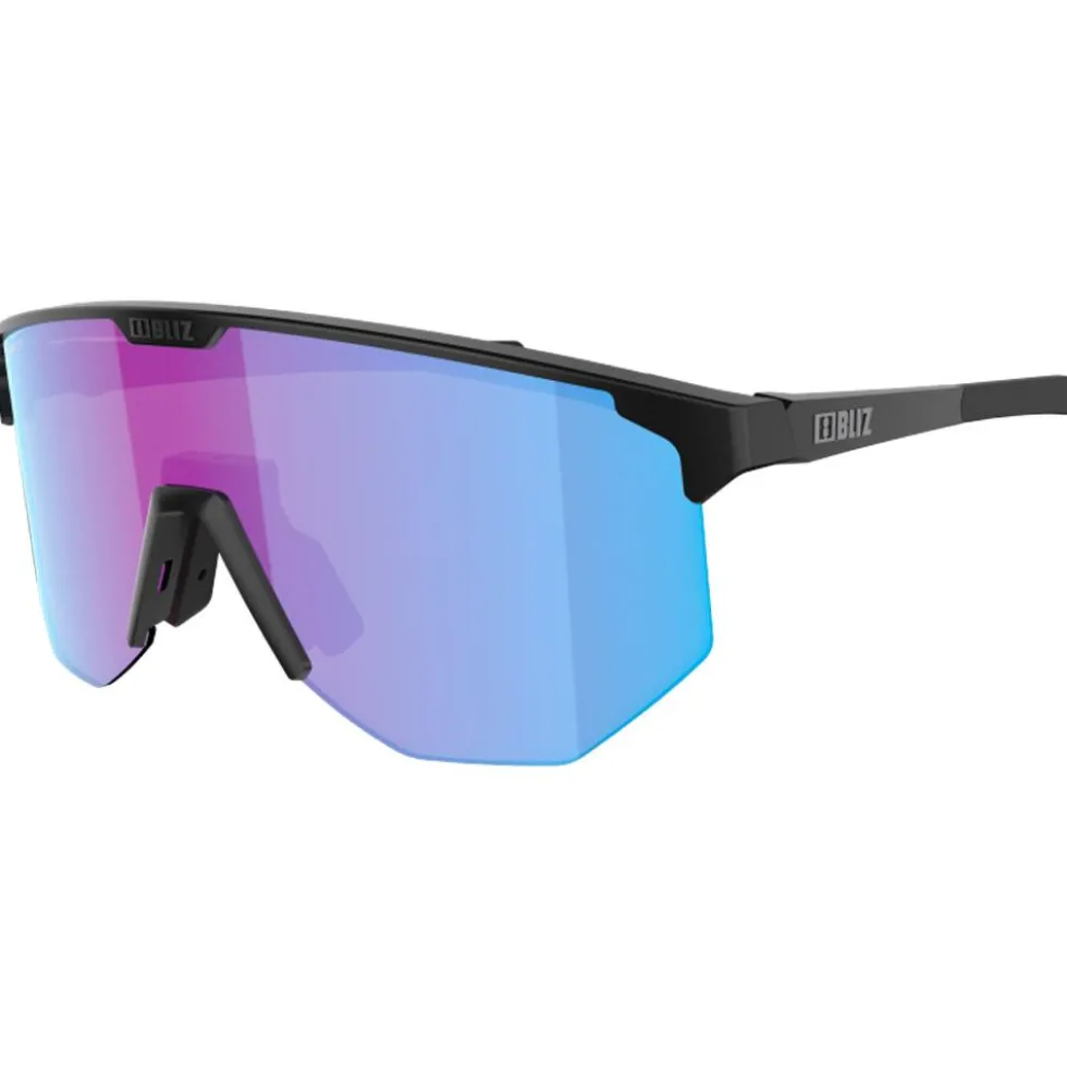 Occhiali da sole Bliz Hero Matte Black Nano Optics Nordic Light Begonia Violet Blue Mirror