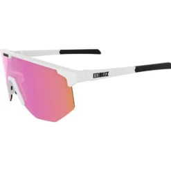 Occhiali da sole Bliz Hero Metallic White Brown Pink Mirror