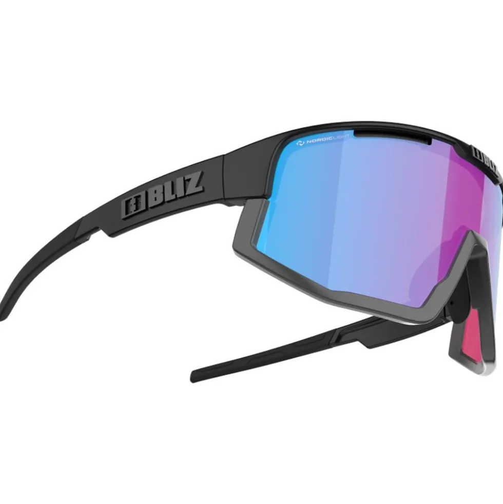 Occhiali da sole Bliz Vision Matt Black Grey Nano Optics Nordic Light Begonia Violet Blue Mirror
