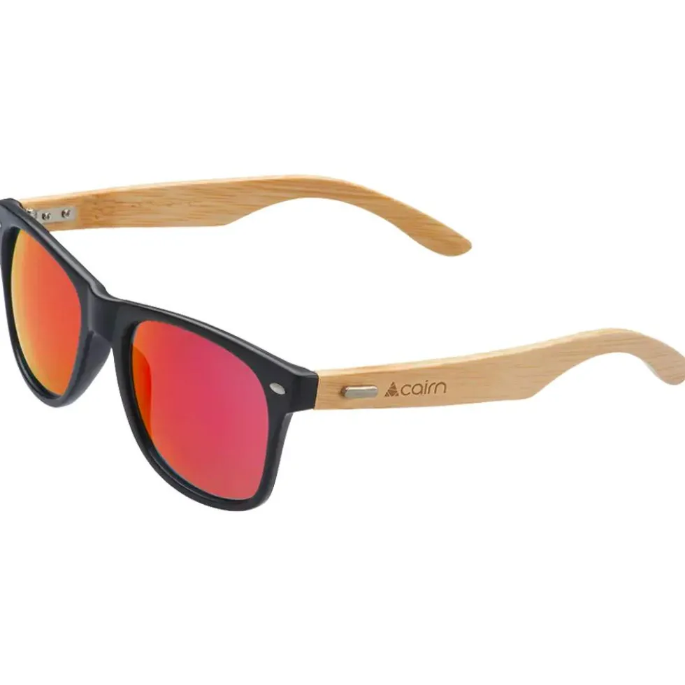 Occhiali da sole Cairn Hybrid Mat Black Red Polarized