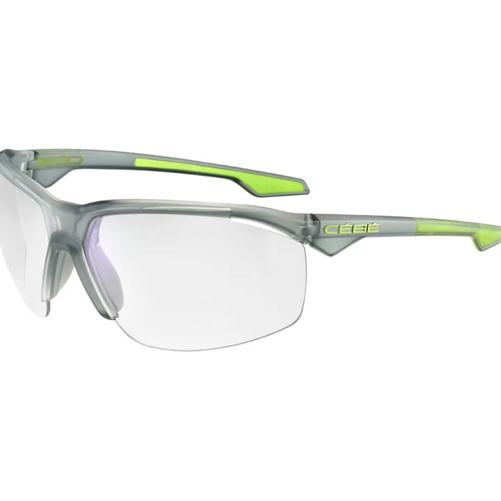 Occhiali da sole Cebe Stamina Translucent Good Grey Acid Lime Matte Zone Vario Grey Cat.0-3 Blue