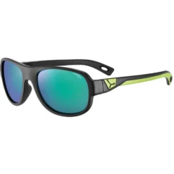 Occhiali da sole Cebe Zac Matt Black Lime Zone Blue Light Grey Cat.3 Green