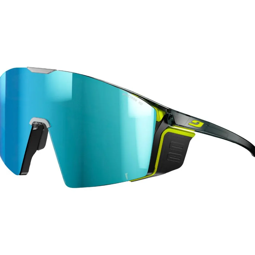 Occhiali da sole Julbo Edge Cover Mat Noir Jaune Fluo Spectron Hd 4 Polarized