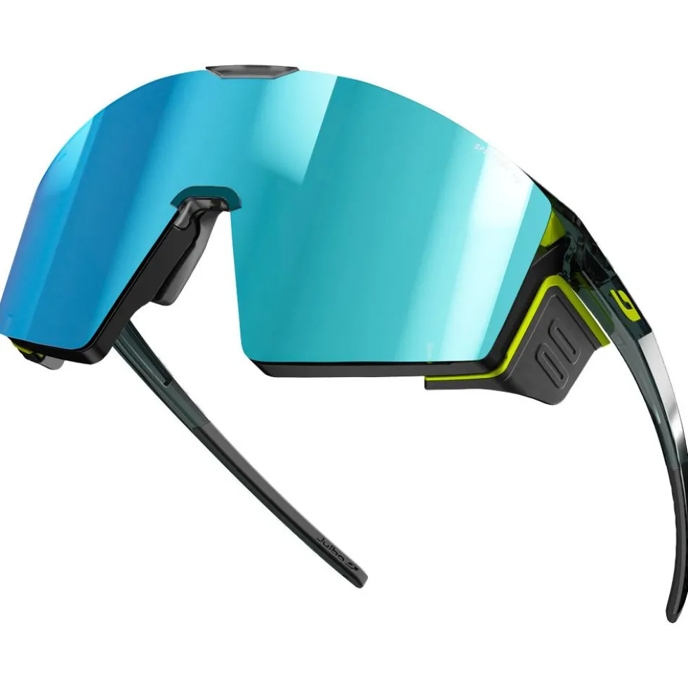 Occhiali da sole Julbo Edge Cover Mat Noir Jaune Fluo Spectron Hd 4 Polarized