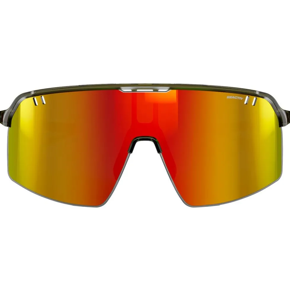 Occhiali da sole Julbo Intensity Translucide Brillant Vert Kaki Beige Mat Reactiv 1-3 Light Amplifier