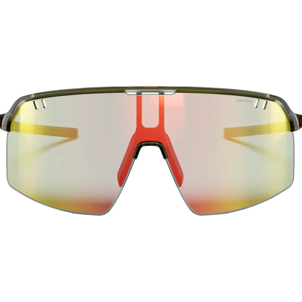 Occhiali da sole Julbo Intensity Translucide Brillant Vert Kaki Beige Mat Reactiv 1-3 Light Amplifier