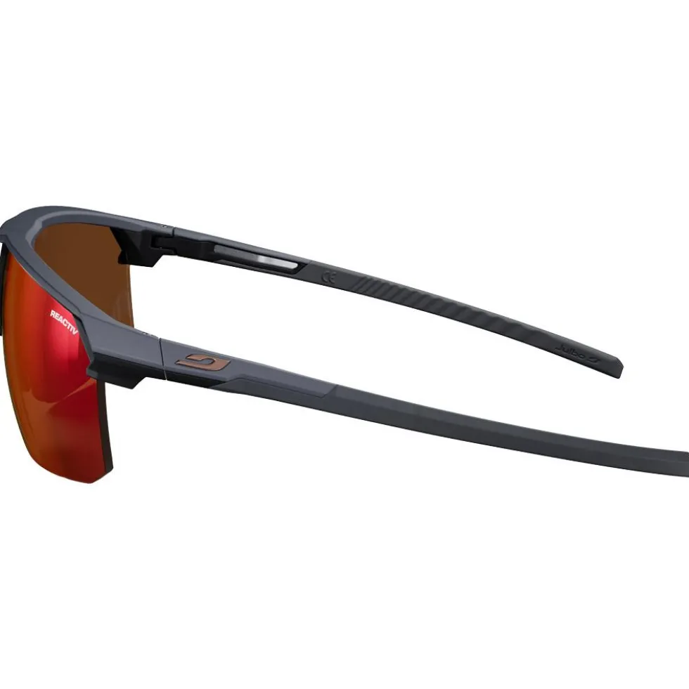 Occhiali da sole Julbo Liry Mat Gris Marron Foncé Brillant Reactiv 0-3 High Contrast