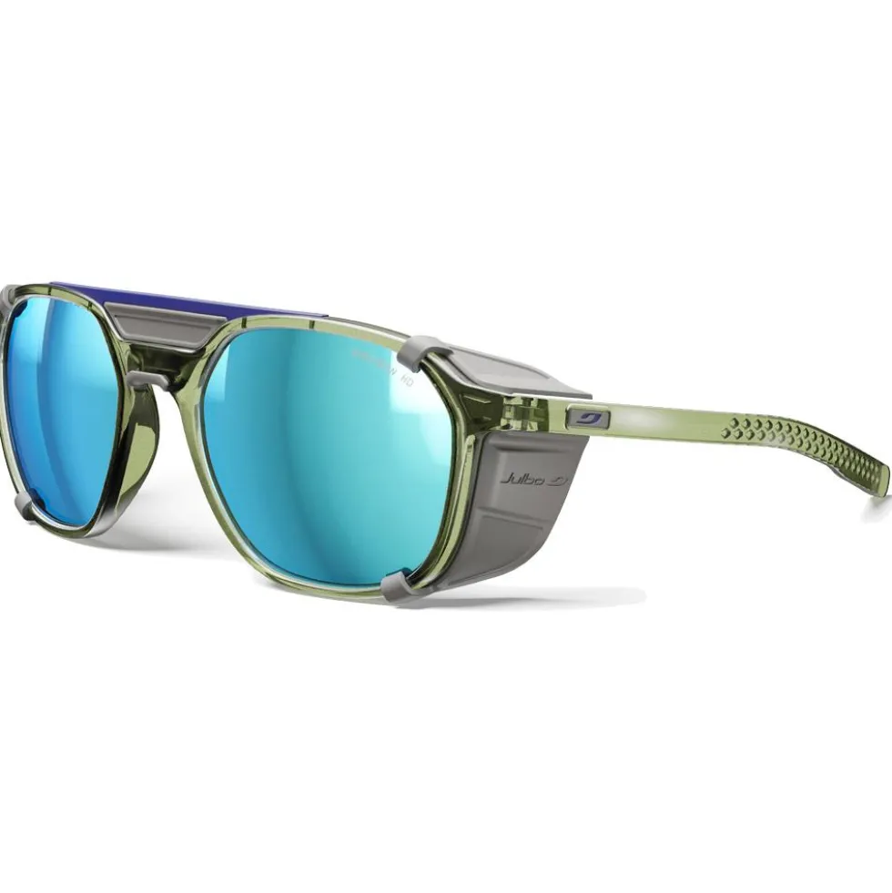 Occhiali da sole Julbo Slack Cover Translucide Brillant Vert Army Gris Spectron Hd 4 Polarized