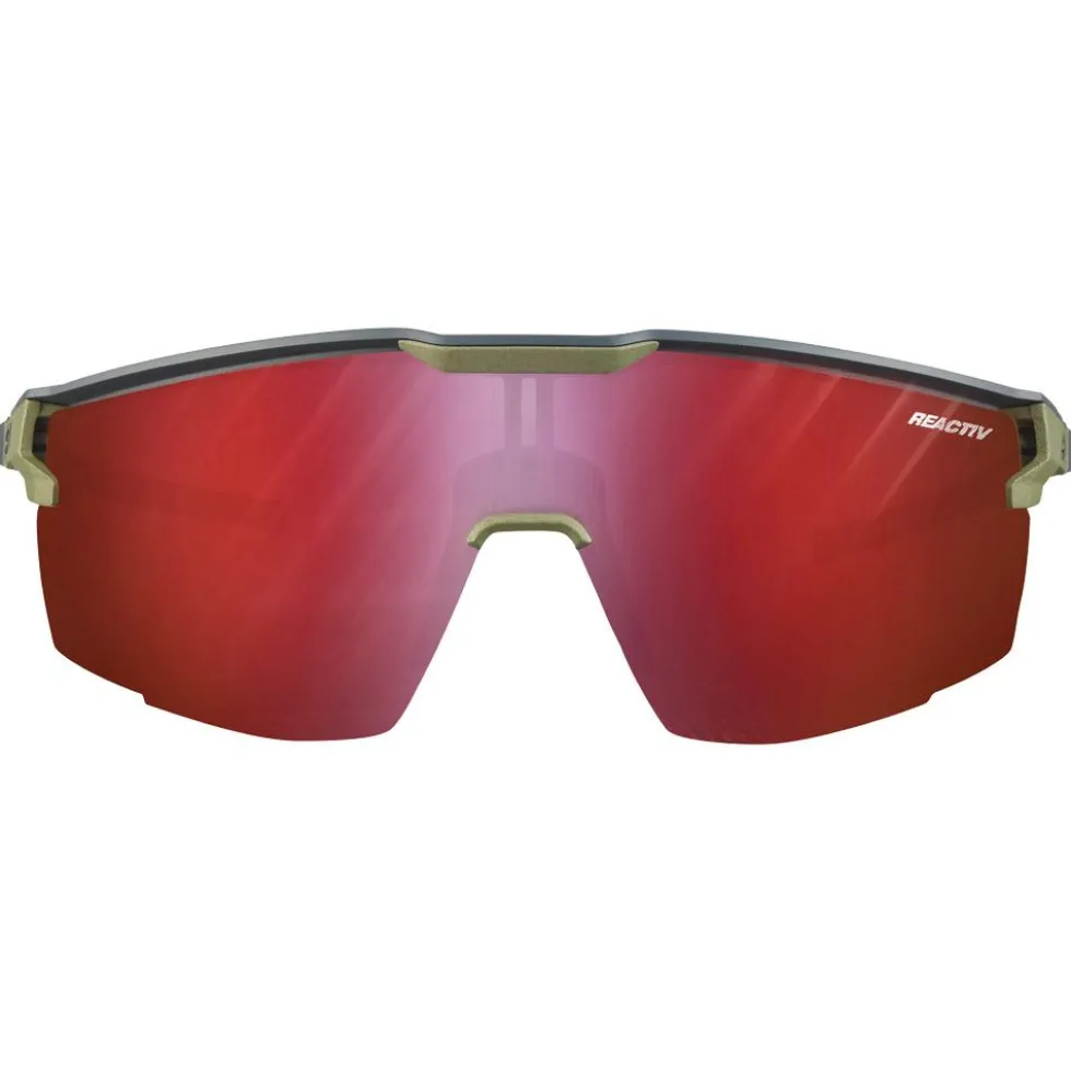 Occhiali da sole Julbo Ultimate Mat Gris Foncé Vert Army Reactiv 0-3 High Contrast