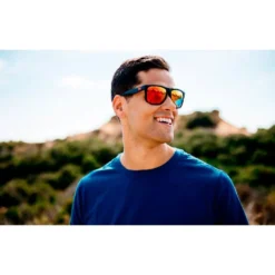 Occhiali da sole Knockaround Torrey Pines Matte Black Red Sunset