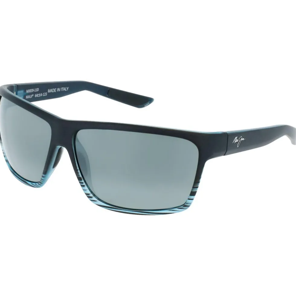 Occhiali da sole Maui Jim Alenuihaha Grey Black Stripe Gris Neutre Mineral Superthin