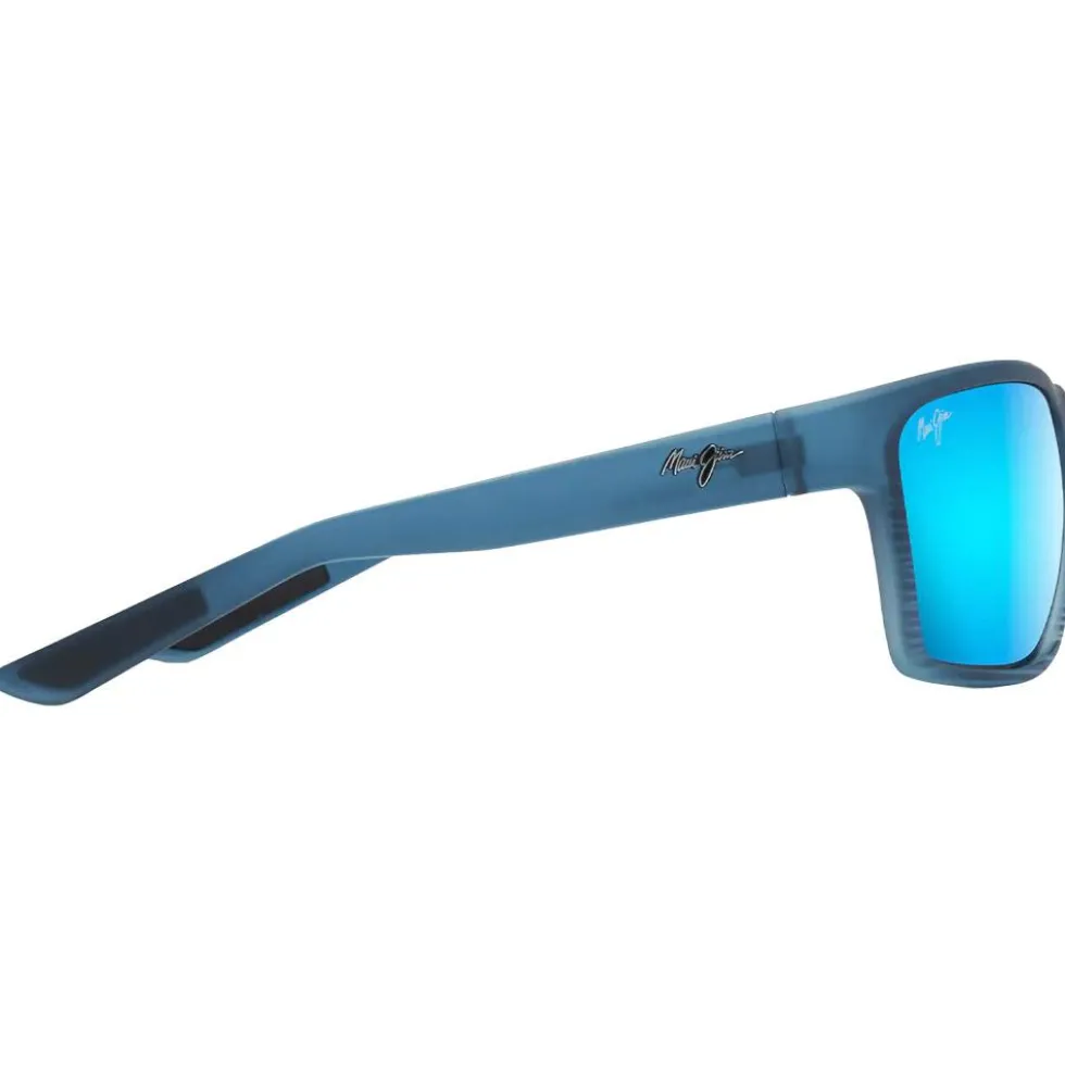 Occhiali da sole Maui Jim Alenuihaha Bleu Noir Bleu Hawaï Minéral SuperThin