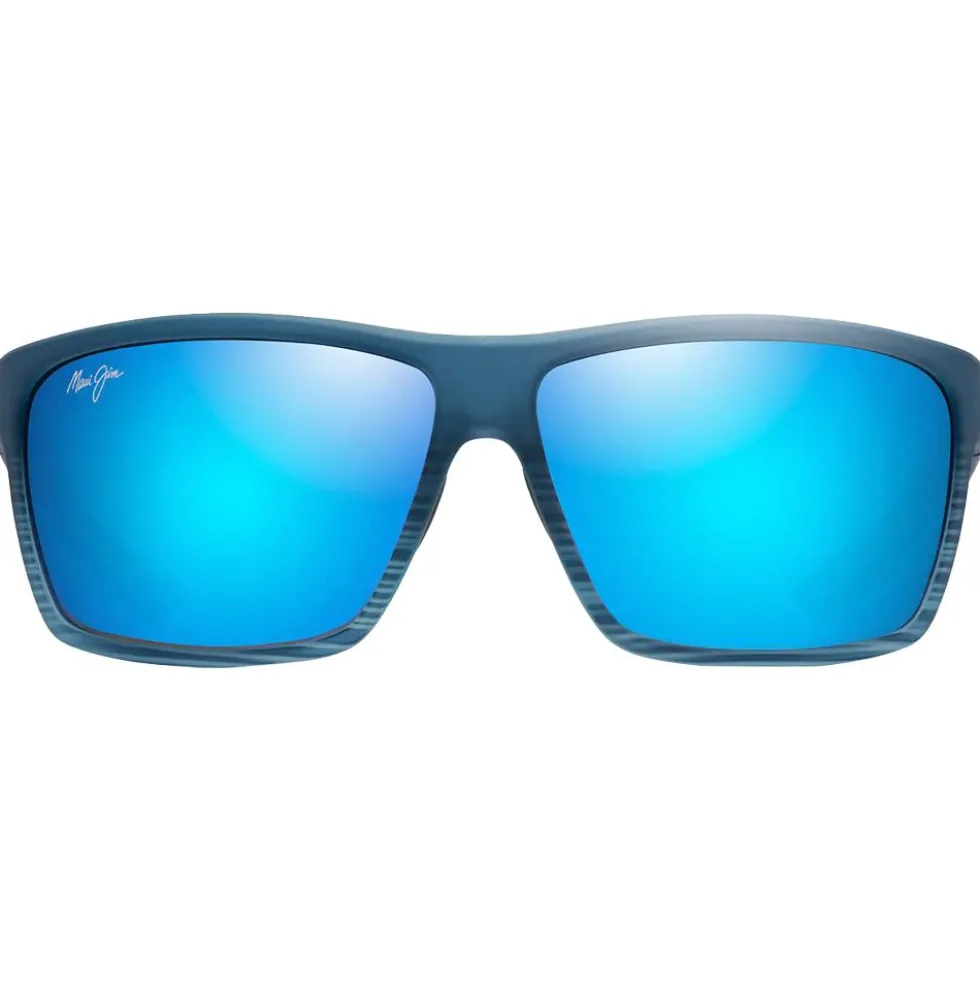 Occhiali da sole Maui Jim Alenuihaha Bleu Noir Bleu Hawaï Minéral SuperThin