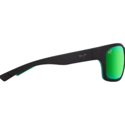 Occhiali da sole Maui Jim Ano Nui Matte Black Green MauiGreen Mineral Superthin
