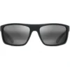 Occhiali da sole Maui Jim Byron Bay Black Matte Rubber Grey