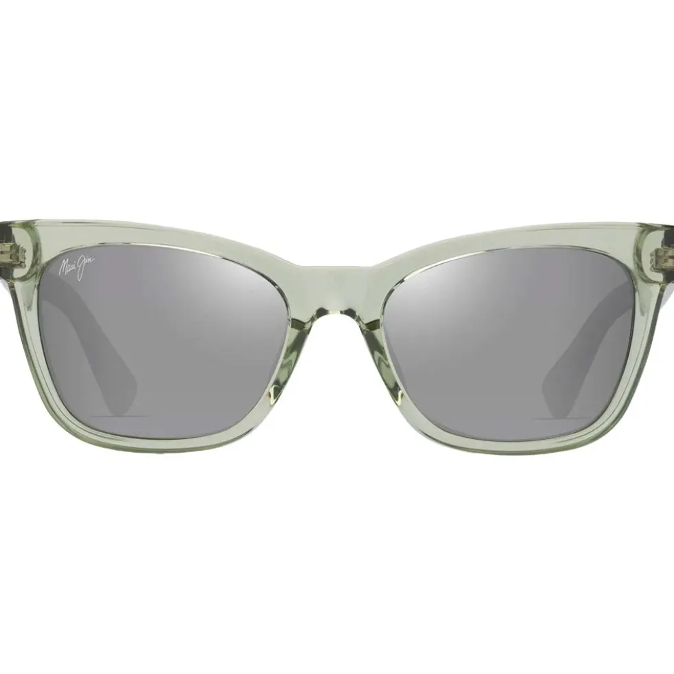 Occhiali da sole Maui Jim Hiwahiwa Shiny Transparent Sage Green Neutral Grey Mineral Superthin