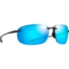 Occhiali da sole Maui Jim Ho'okipa Xlarge Gris Translucide Blue Hawaii MauiPure