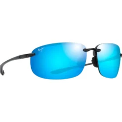 Occhiali da sole Maui Jim Ho'okipa Xlarge Gris Translucide Blue Hawaii MauiPure