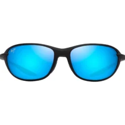 Occhiali da sole Maui Jim Hookipa Ultra R Matte Black Blue Hawaii MauiUltra