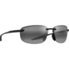 Occhiali da sole Maui Jim Hookipa Ultra Matte Black Neutral Grey MauiUltra