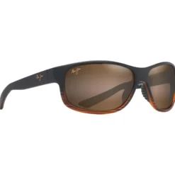 Occhiali da sole Maui Jim Kaiwi Channel Stripe Dark Brown Bronze Hcl Mineral Superthin
